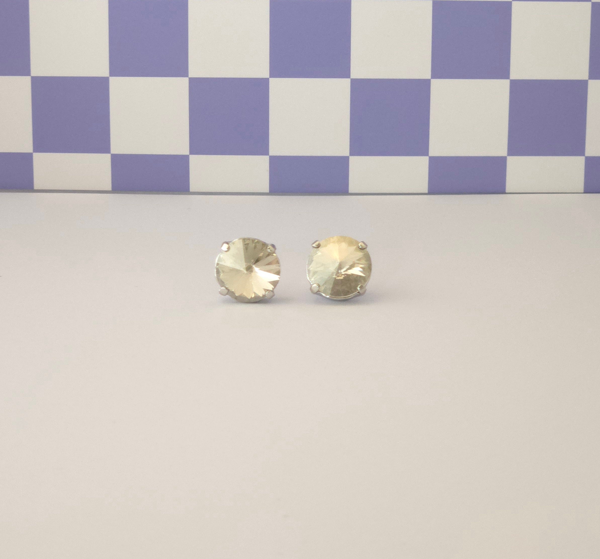 12mm Rivoli Crystal Studs