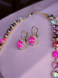 Swarovski Crystal Rainbow Necklace | Gold Plated Statement Jewelry