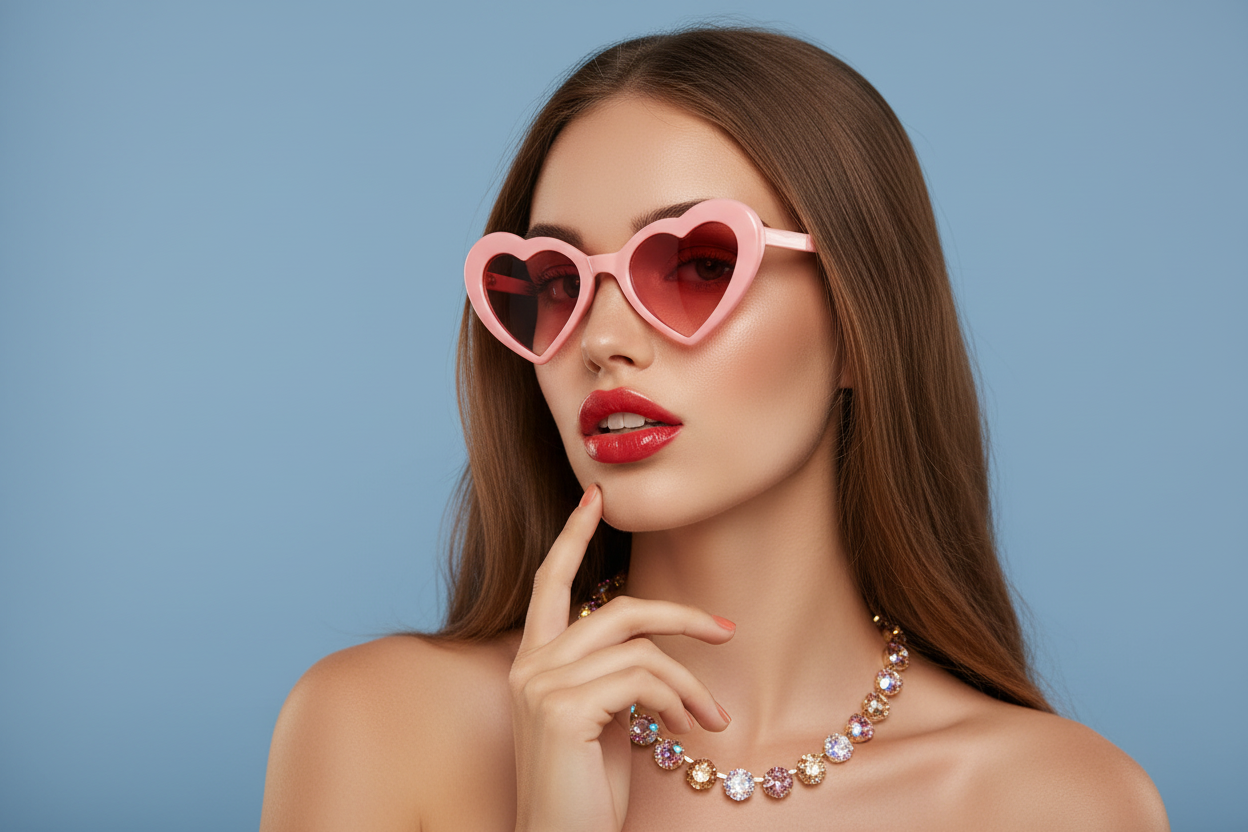 Iridescent Necklace Hero on Model 11