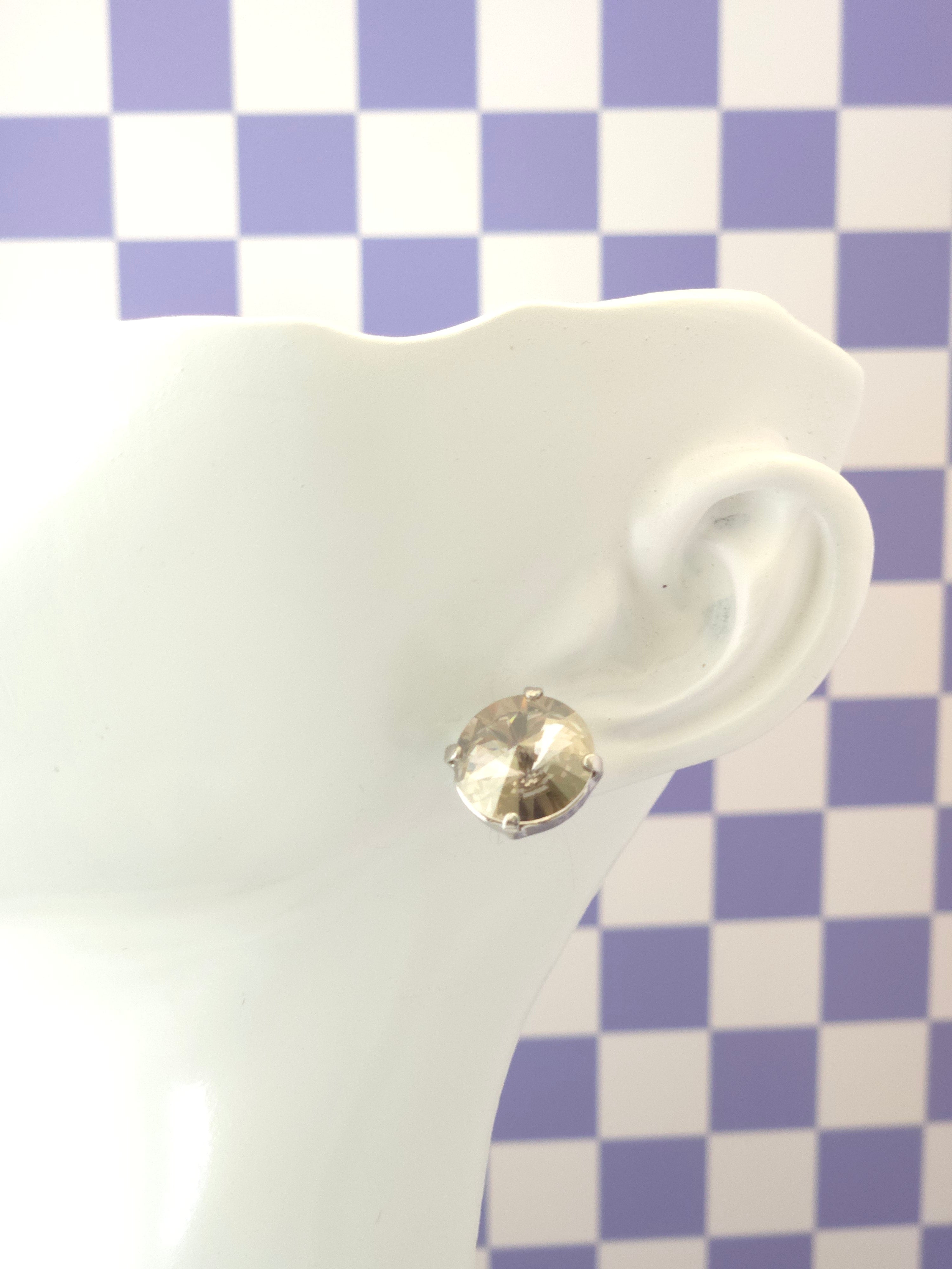 12mm Rivoli Crystal Studs