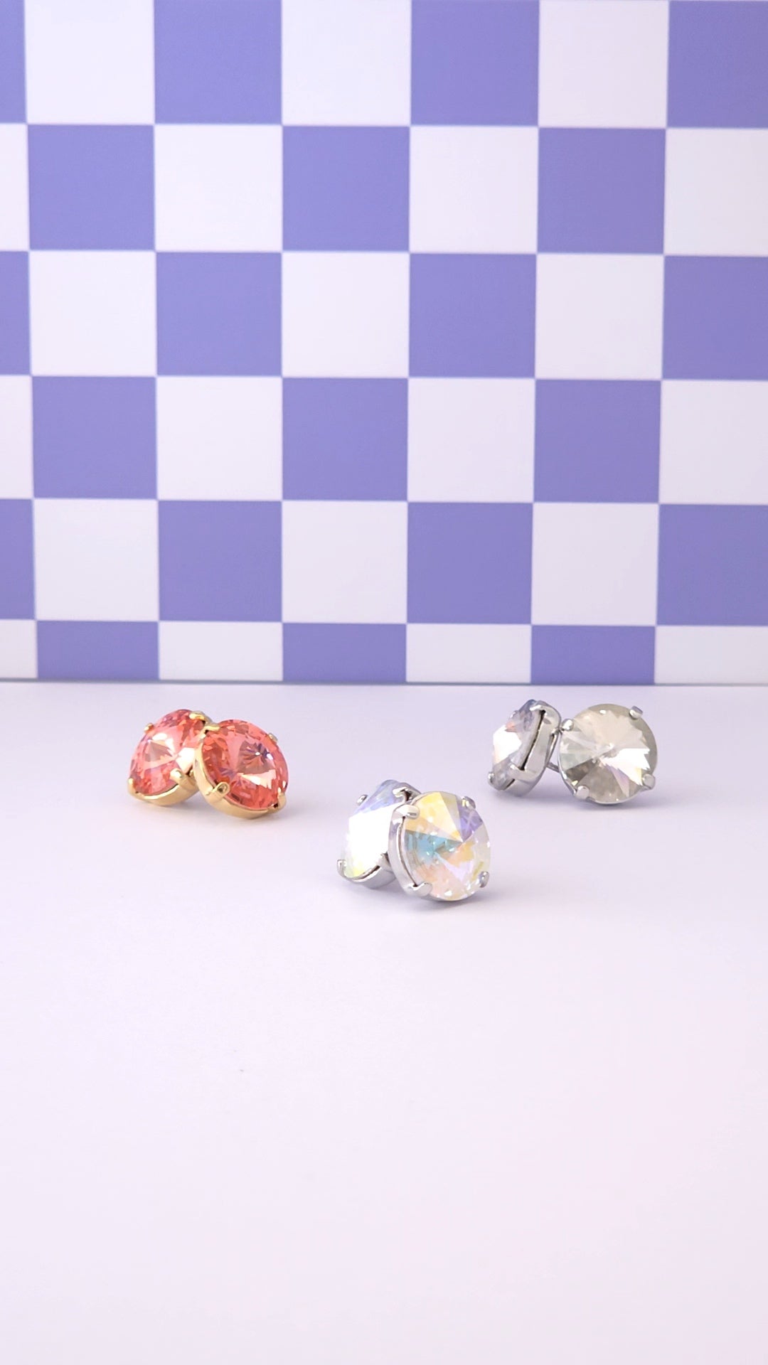 12mm Rivoli Crystal Studs