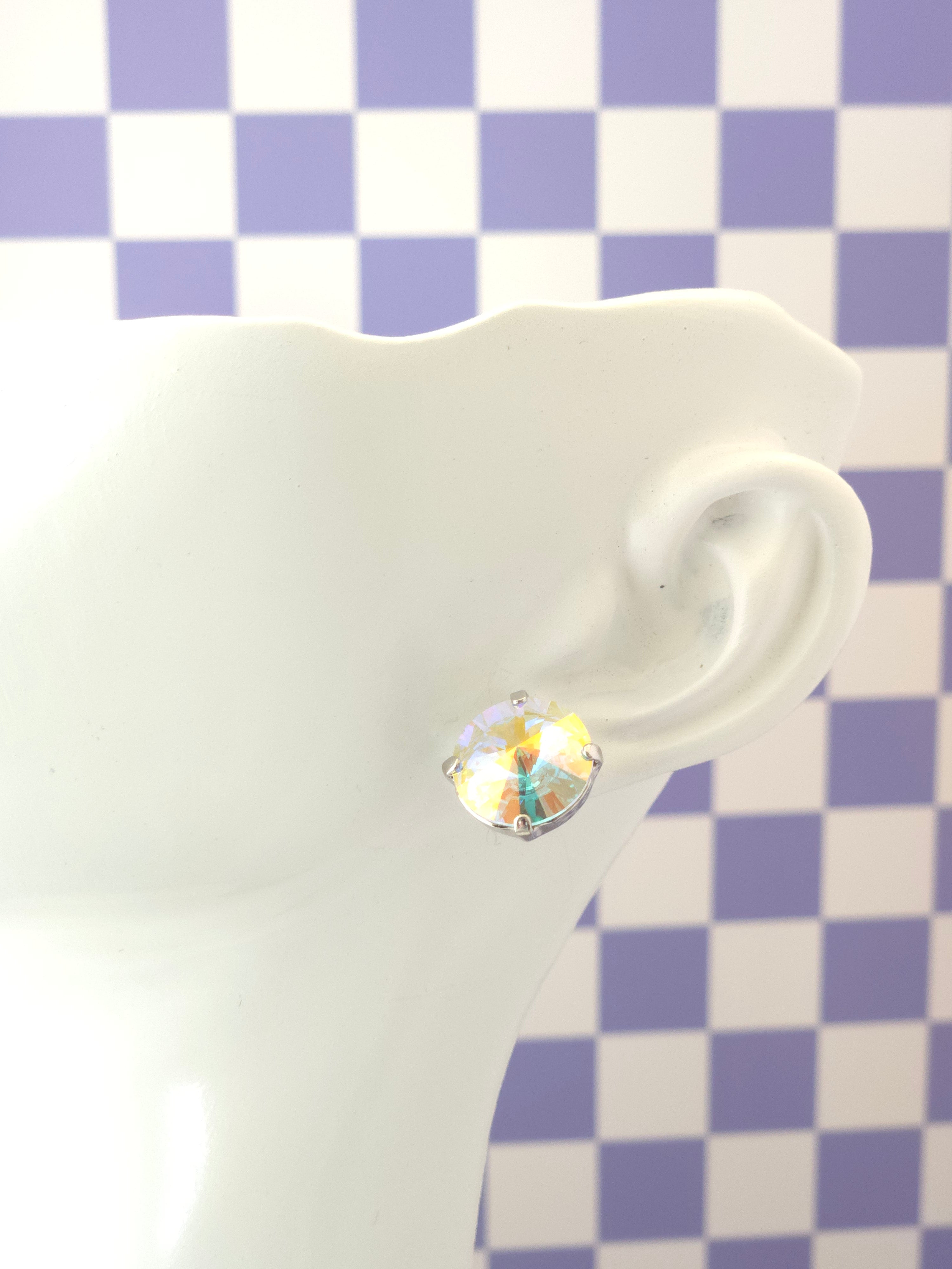 12mm Rivoli Crystal Studs